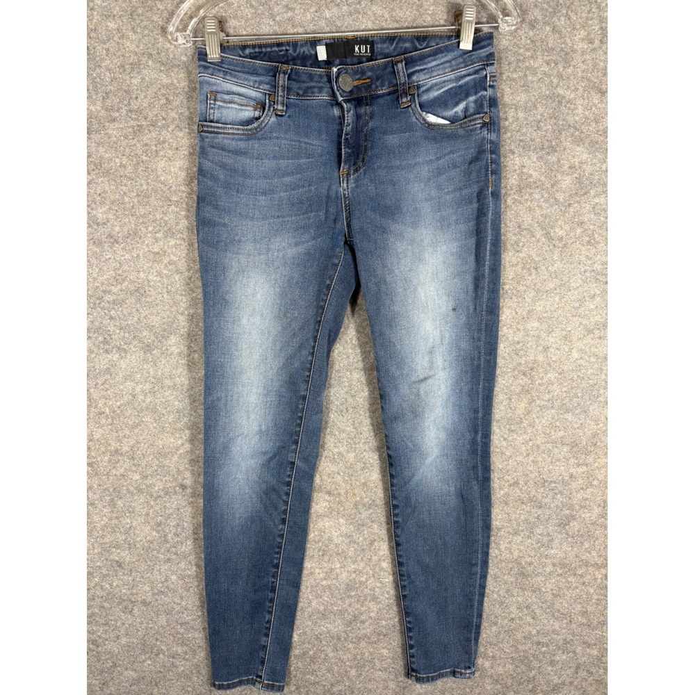 KUT from the Kloth Skinny Jeans Women's Size 2 Blue Denim Mid-Rise